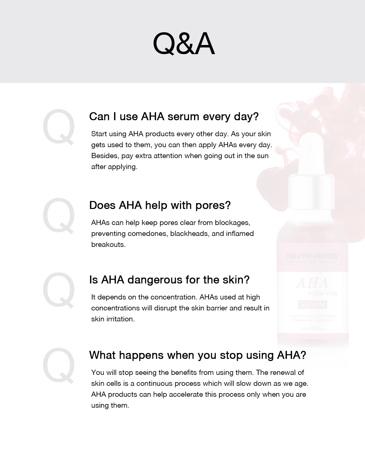 Private Label AHA Serum For Exfoliating & Smoothing Skin