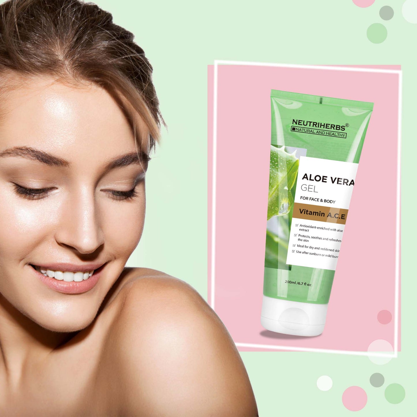 Private Label Aloe Vera Gel for Cooling and Soothing Skin