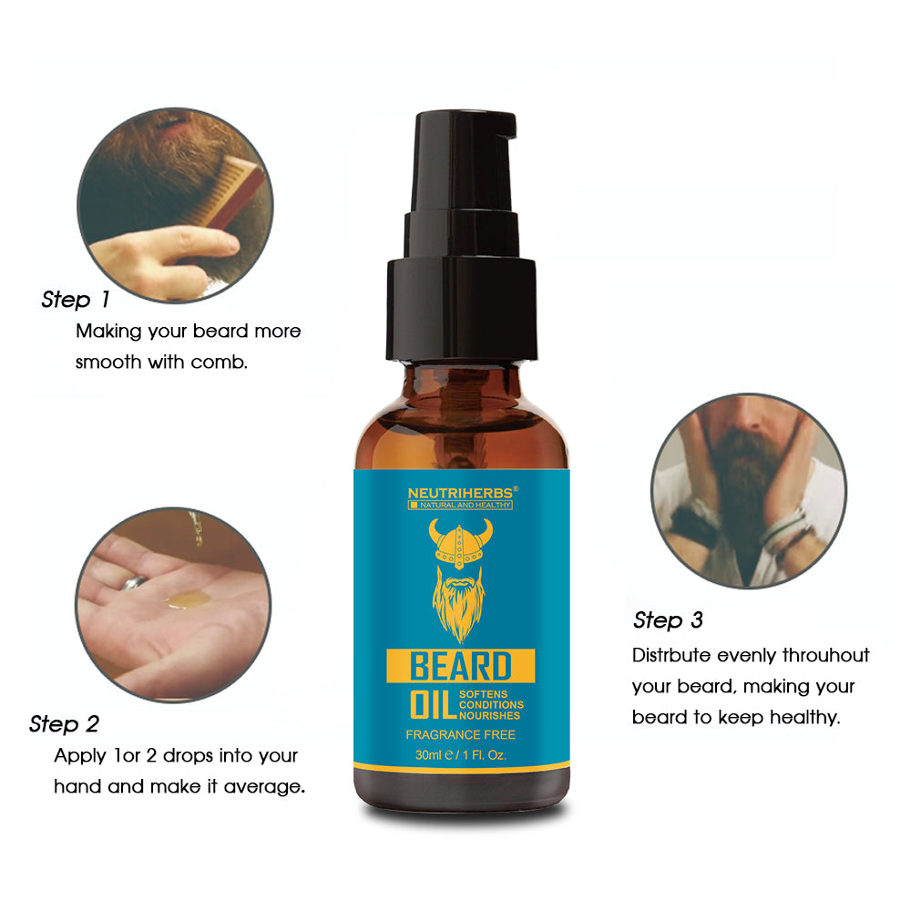 100% Natural Beard Oil for Beard Groomed - amarrie cosmetics