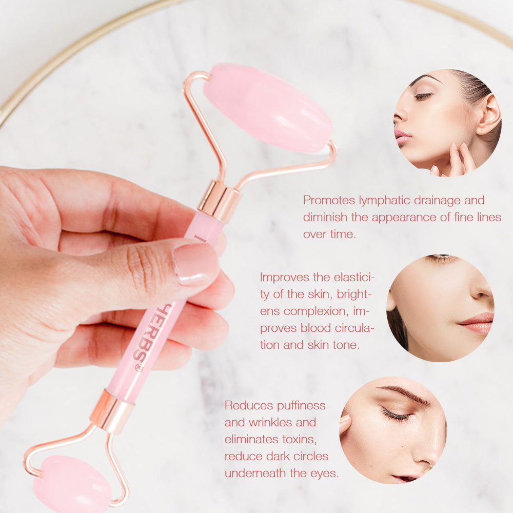 Wholesale Rose quartz facial roller