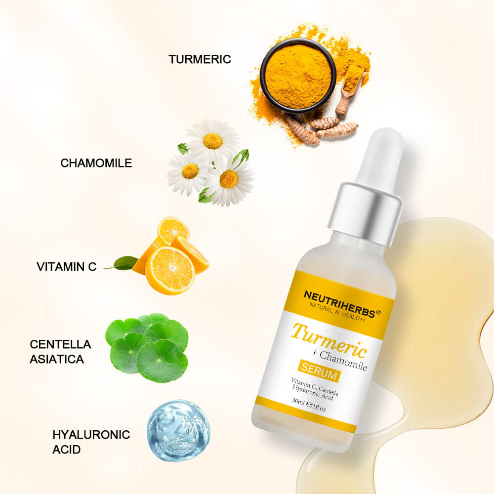 Suero iluminador de cúrcuma de marca privada y venta al por mayor