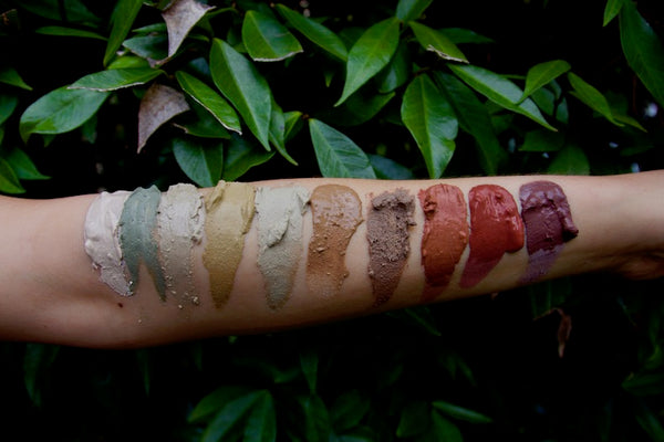 White, green, and red clay for the skin, what is each one used for?