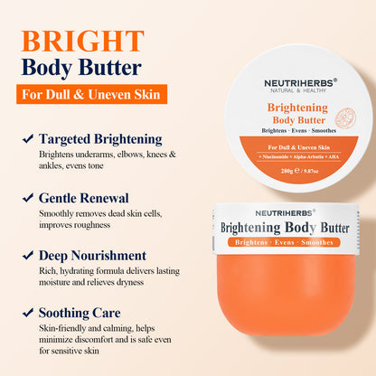 Private Label Targeted Brightening Body Butter For Dull & Uneven Skin