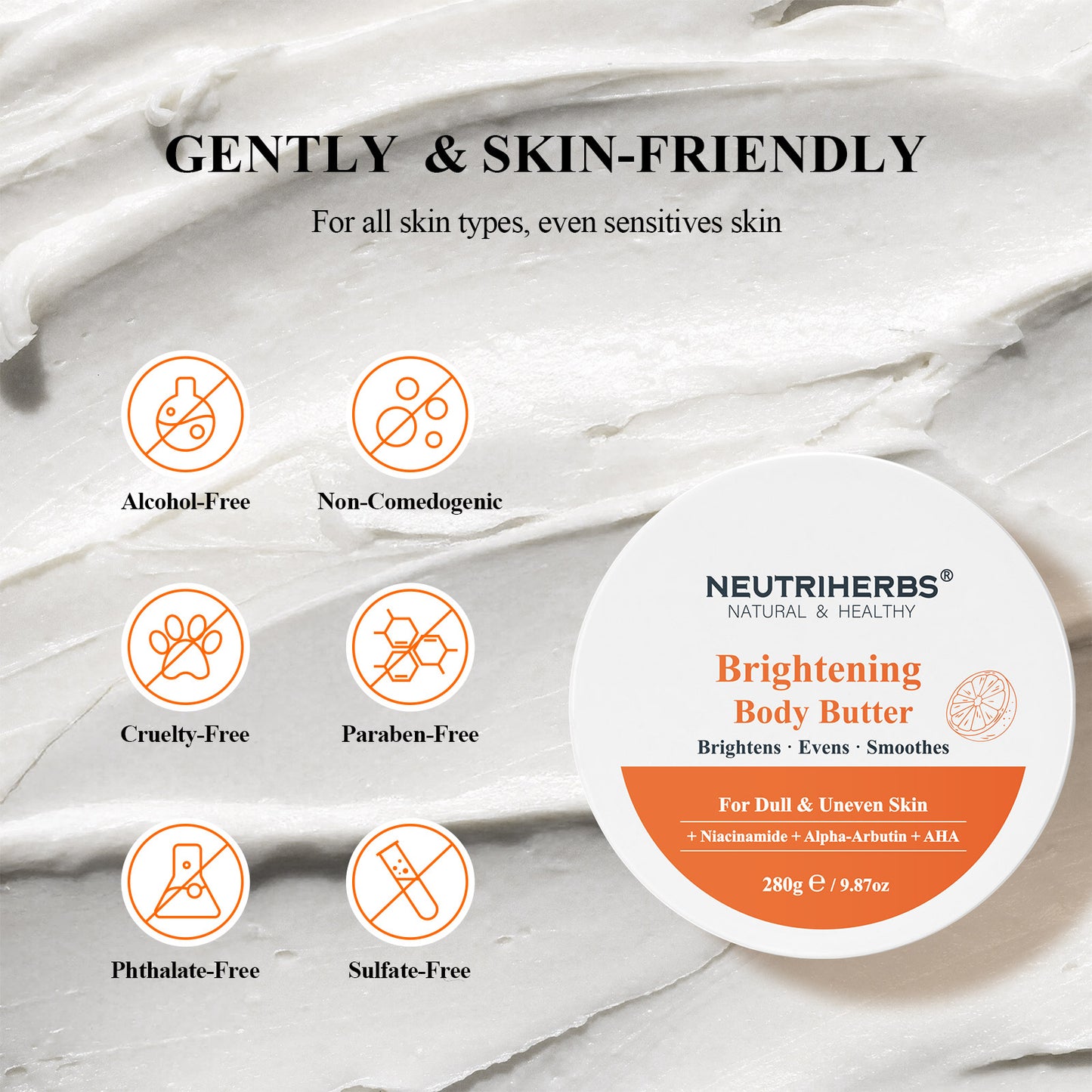 Private Label Targeted Brightening Body Butter For Dull & Uneven Skin