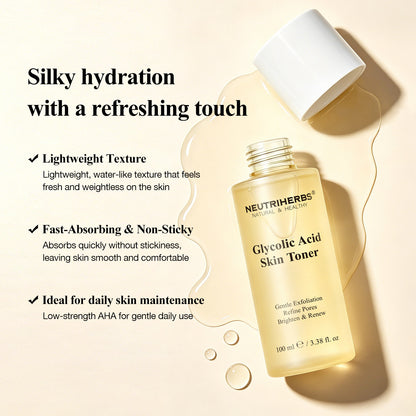 Private Label & Wholesale Glycolic Acid Toner for Gentle Exfoliation, Brightening & Pore Refining