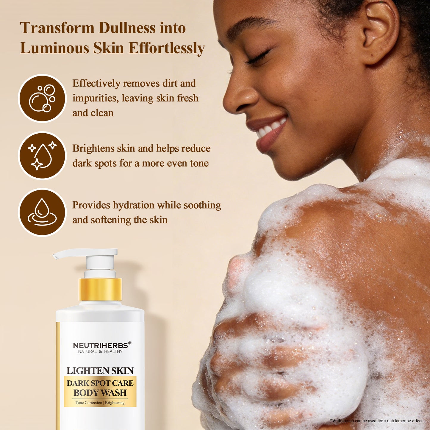 Private Label & Wholesale Lighten Skin Body Wash For Dark Spots, Uneven Skin Tone