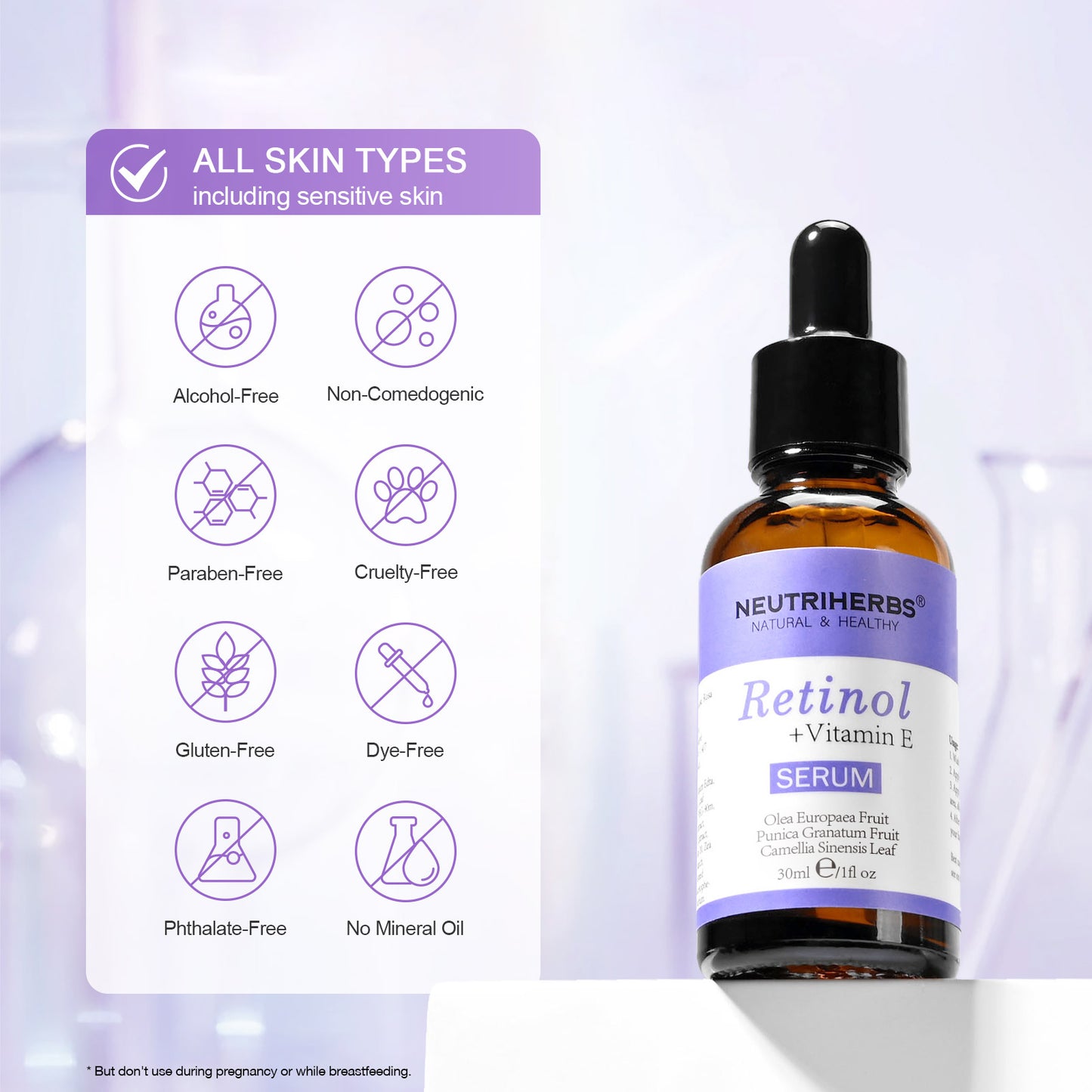 Private Label Retinol Serum For Wrinkles and Acne-prone Skin