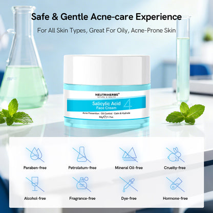 Private Label & Wholesale Salicylic Acid Face Cream For Oily, Acne-Prone Skin