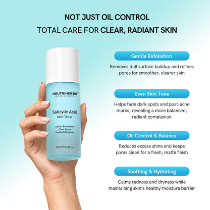 Private Label Salicylic Acid Toner For Oily, Acne-Prone Skin