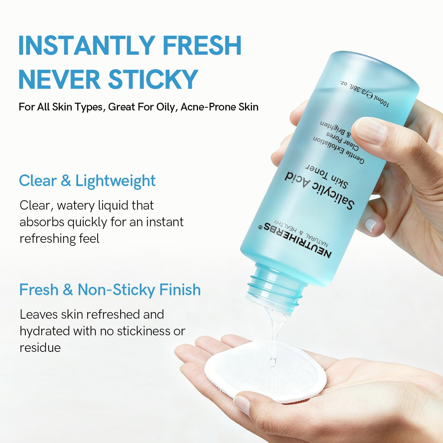 Private Label Salicylic Acid Toner For Oily, Acne-Prone Skin