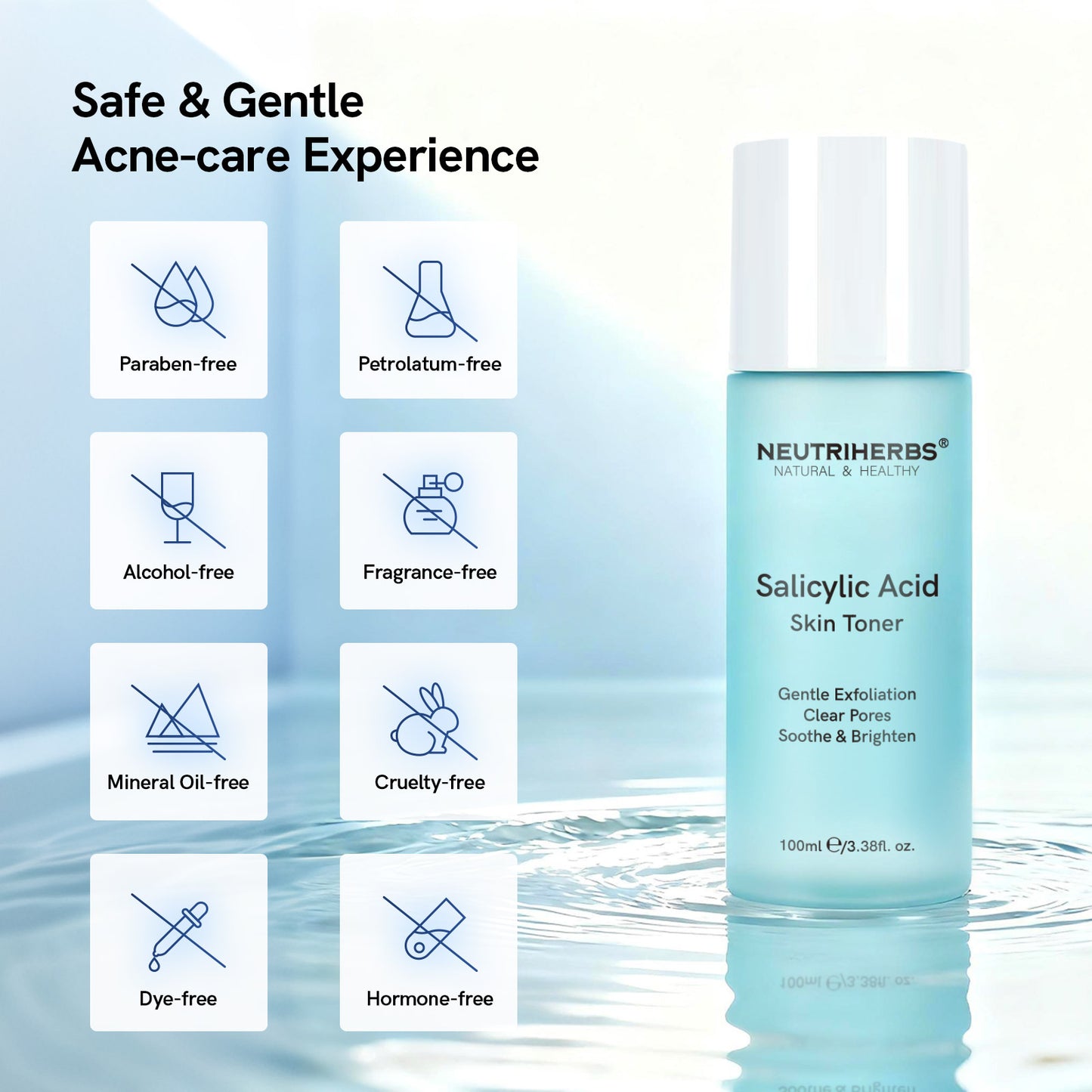 Private Label Salicylic Acid Toner For Oily, Acne-Prone Skin