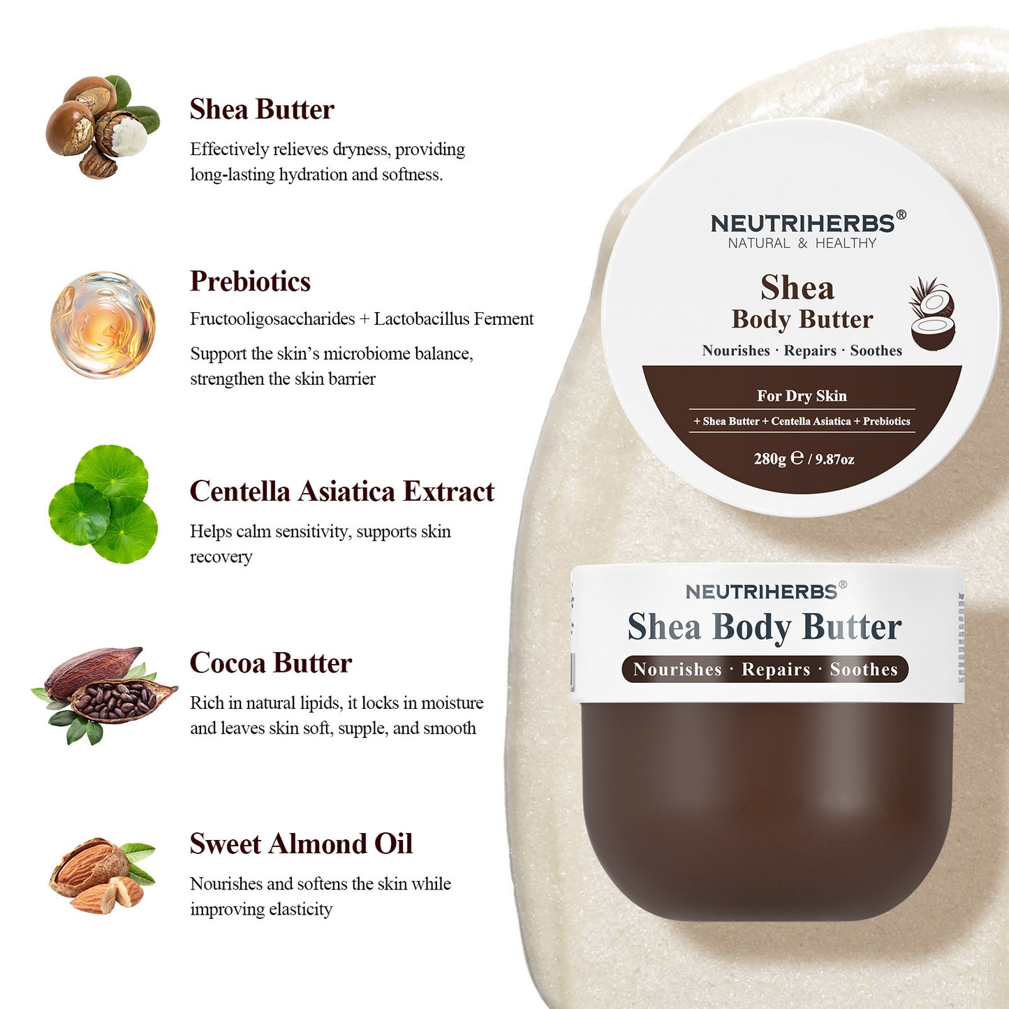 Private Label Barrier Repair Shea Body Butter For Dry Skin