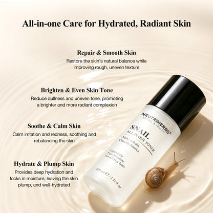 Private Label & Wholesale Snail All In One Toner for Hydrating, Brightening & Skin Repair