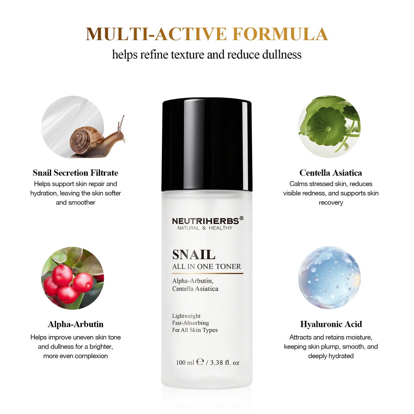 Private Label & Wholesale Snail All In One Toner for Hydrating, Brightening & Skin Repair