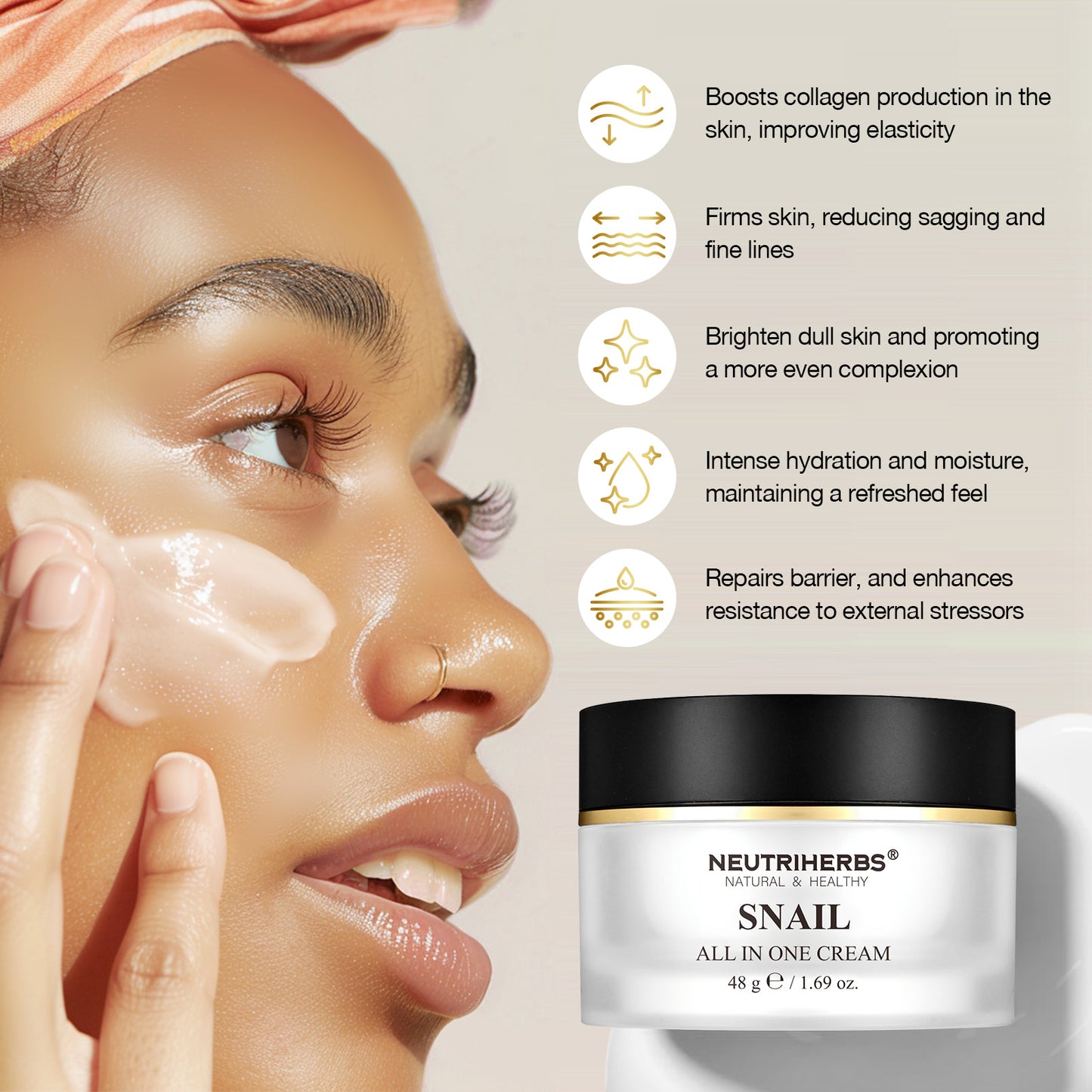 Private Label & Wholesale The Best All In One Snail Cream For Anti-aging
