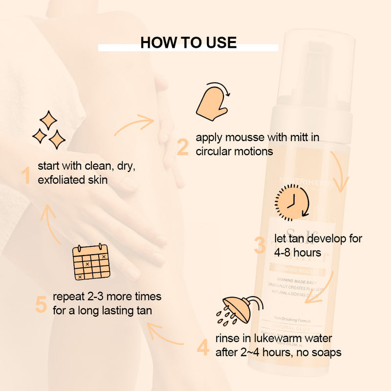 private label self tanning mousse