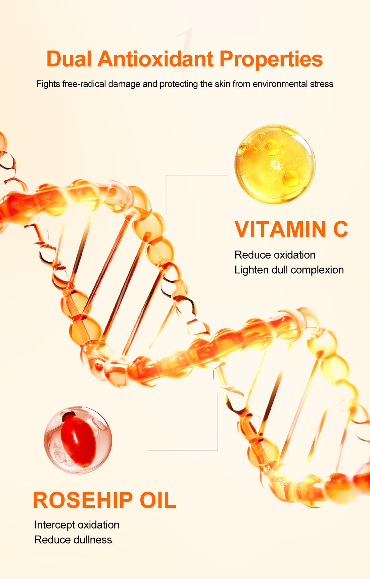 Suero de vitamina C de marca privada para antienvejecimiento