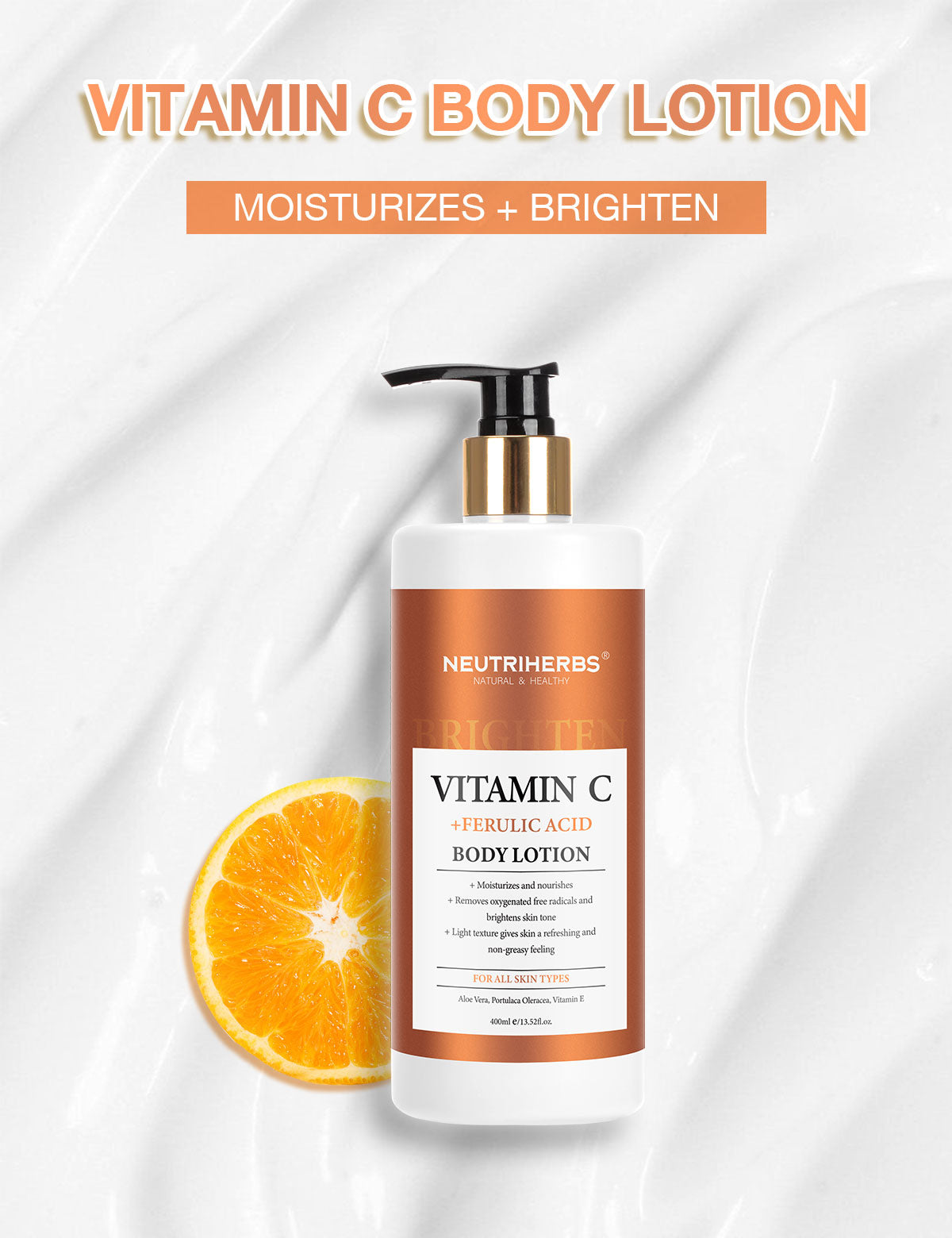 Wholesale Body Lotion Vitamin C Soothes and Nourishes Skin Body Lotion