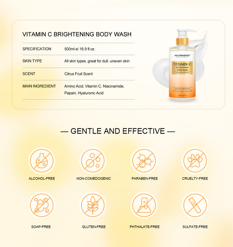 Private Label&Wholesale Brightening Vitamin C Body Wash