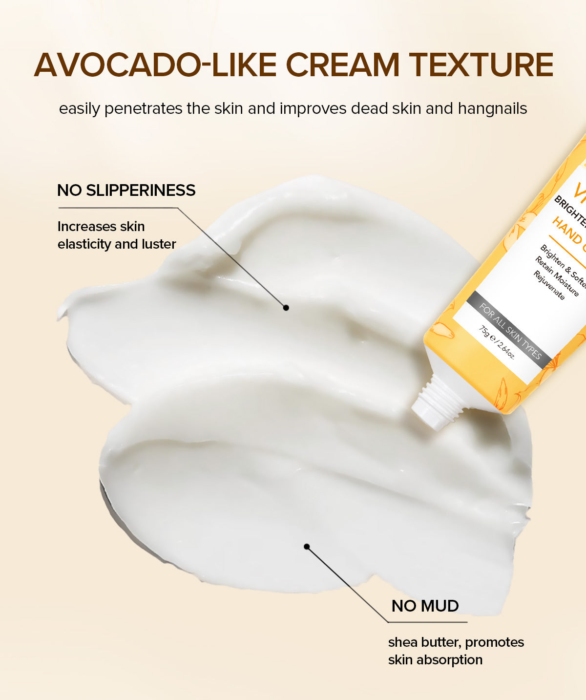 Private Label & Wholesale Vitamin C Brightening Hand Cream