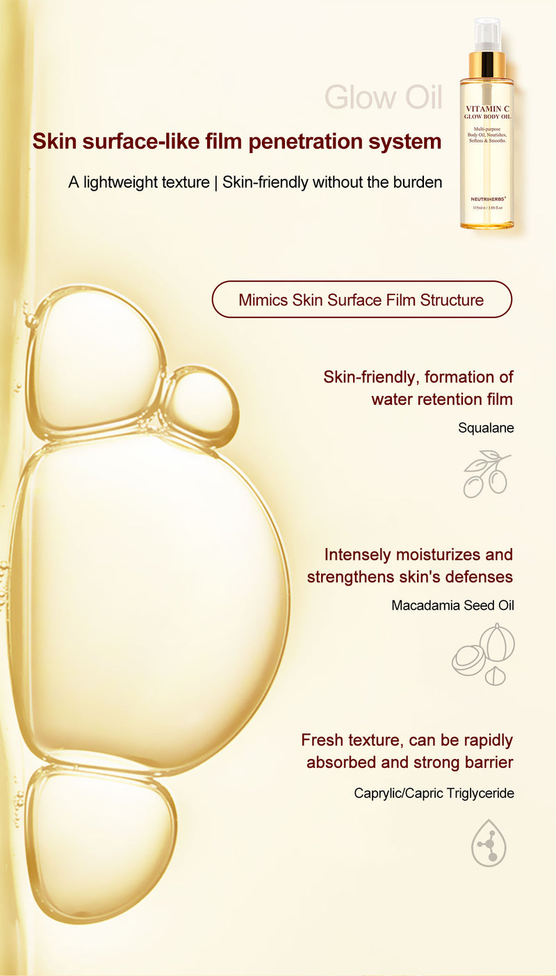 vitamin c body oil for glowing skin