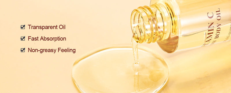 vitamin c body oil for glowing skin