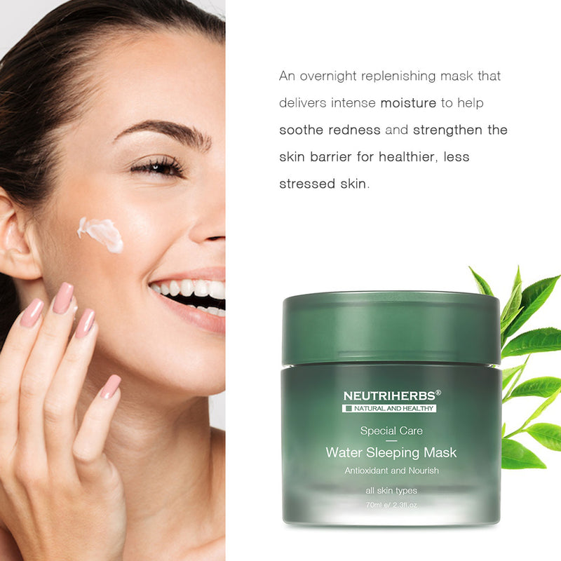 Neutriherbs Lightening Green Tea Anti Puffiness Collagen Firming Sleeping Mask