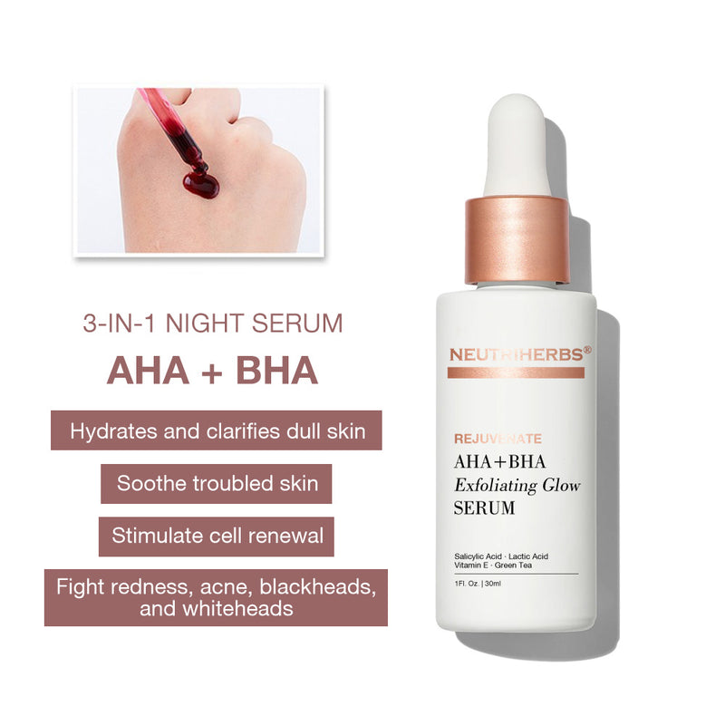 Aha+ Bha Exfoliating Glow, Hydrates And Clarifies Dull Skin, Sooth Troubled Skin, Stimulate Cell Renewal