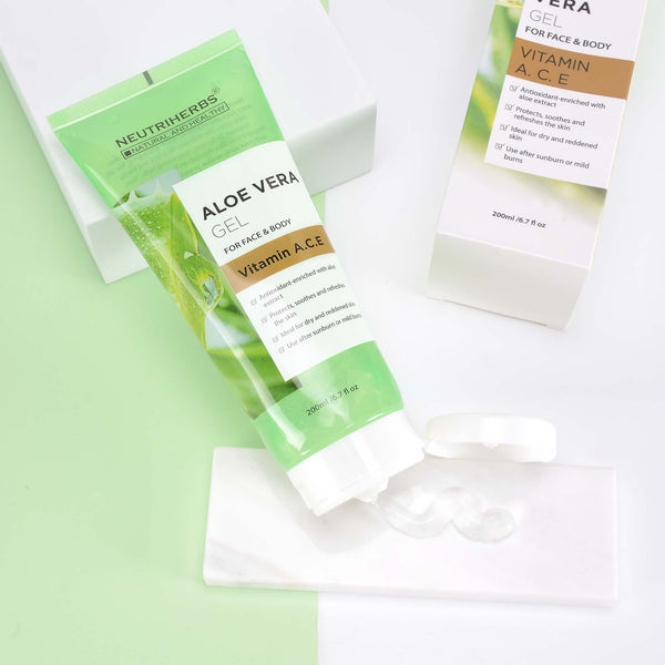 Aloe Vera Gel with Vitamin A, C, E for Face and Body