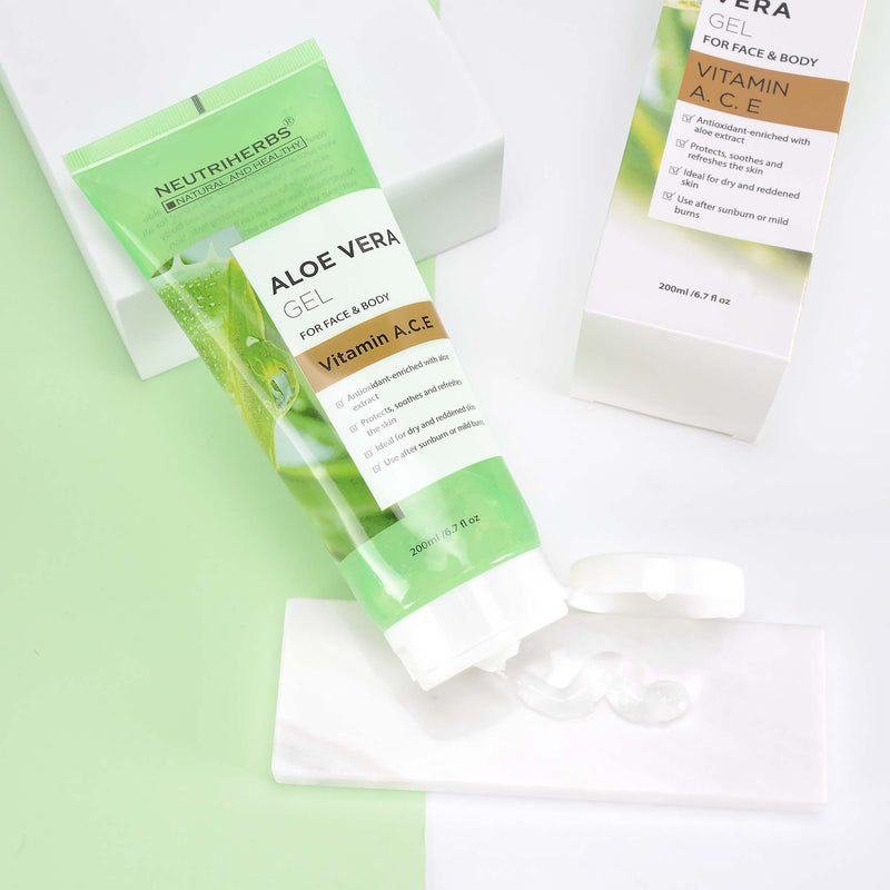 Aloe Vera Gel with Vitamin A, C, E for Face and Body