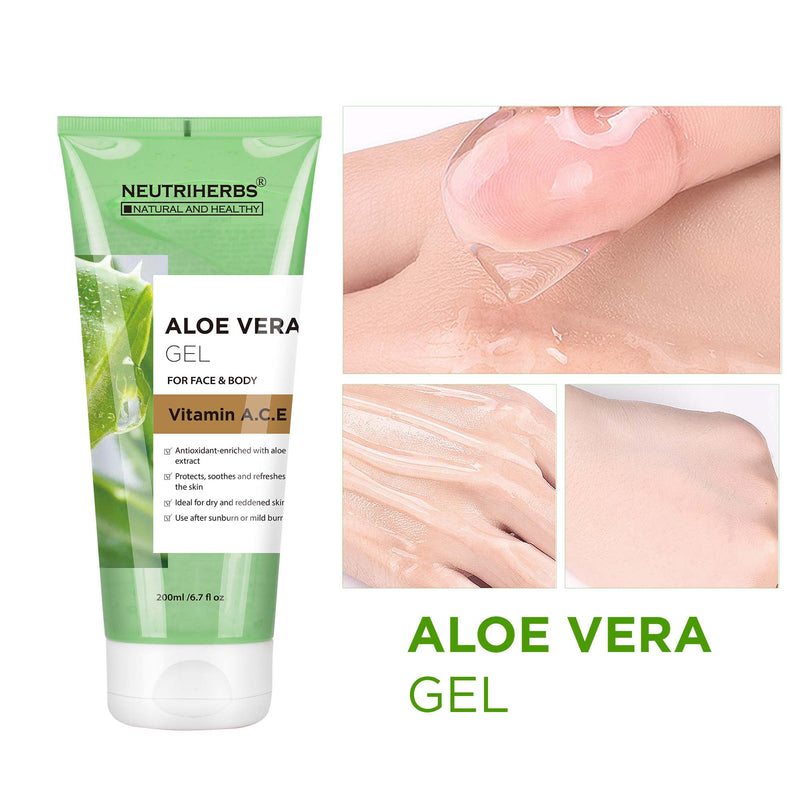Neutriherbs Aloe Vera Gel with Vitamin A, C, E- replenishes moisture and softens skin