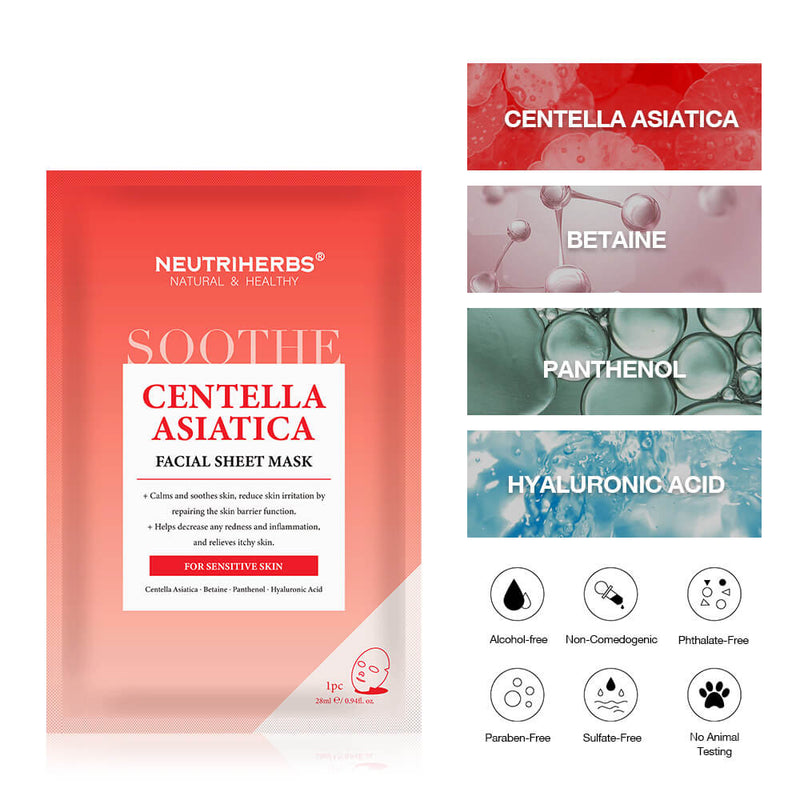Private Label Centella Asiatica Protection Facial Sheet Mask