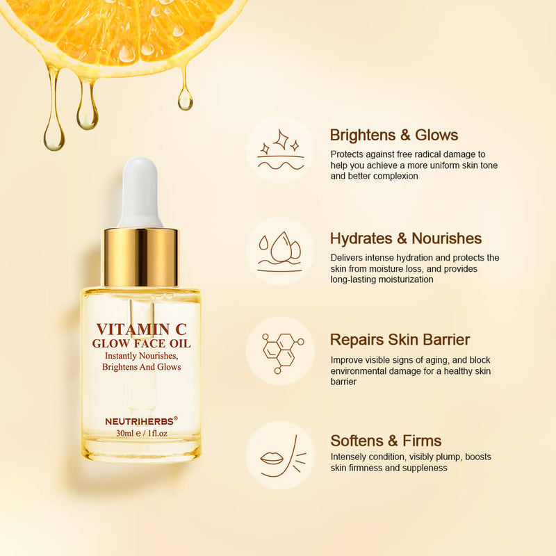 Private Label | Wholesale Vitamin C Glowing And Hydration Oil For Dry And Dull Skin