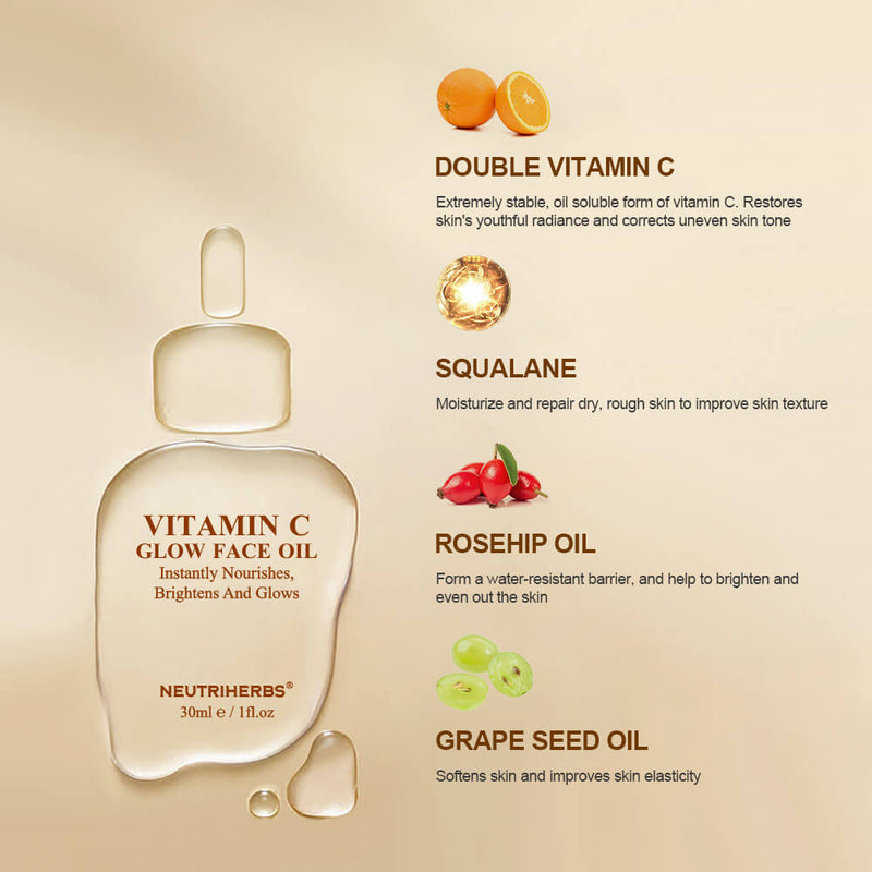 Private Label | Wholesale Vitamin C Glowing And Hydration Oil For Dry And Dull Skin