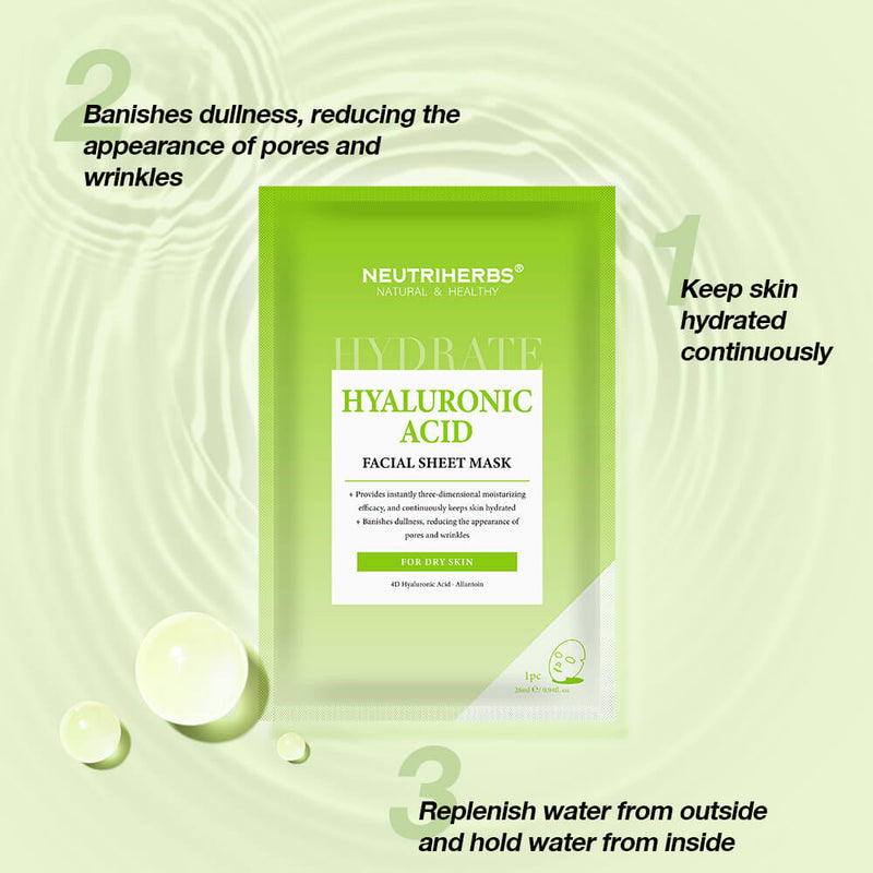 Private Label Moisturizing Hyaluronic Acid Facial Sheet Mask