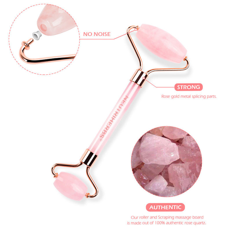 Neutriherbs Rose quartz roller beauty tool for anti aging