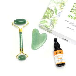 JADE FACIAL MASSAGER BEAUTY SET WITH SERUM