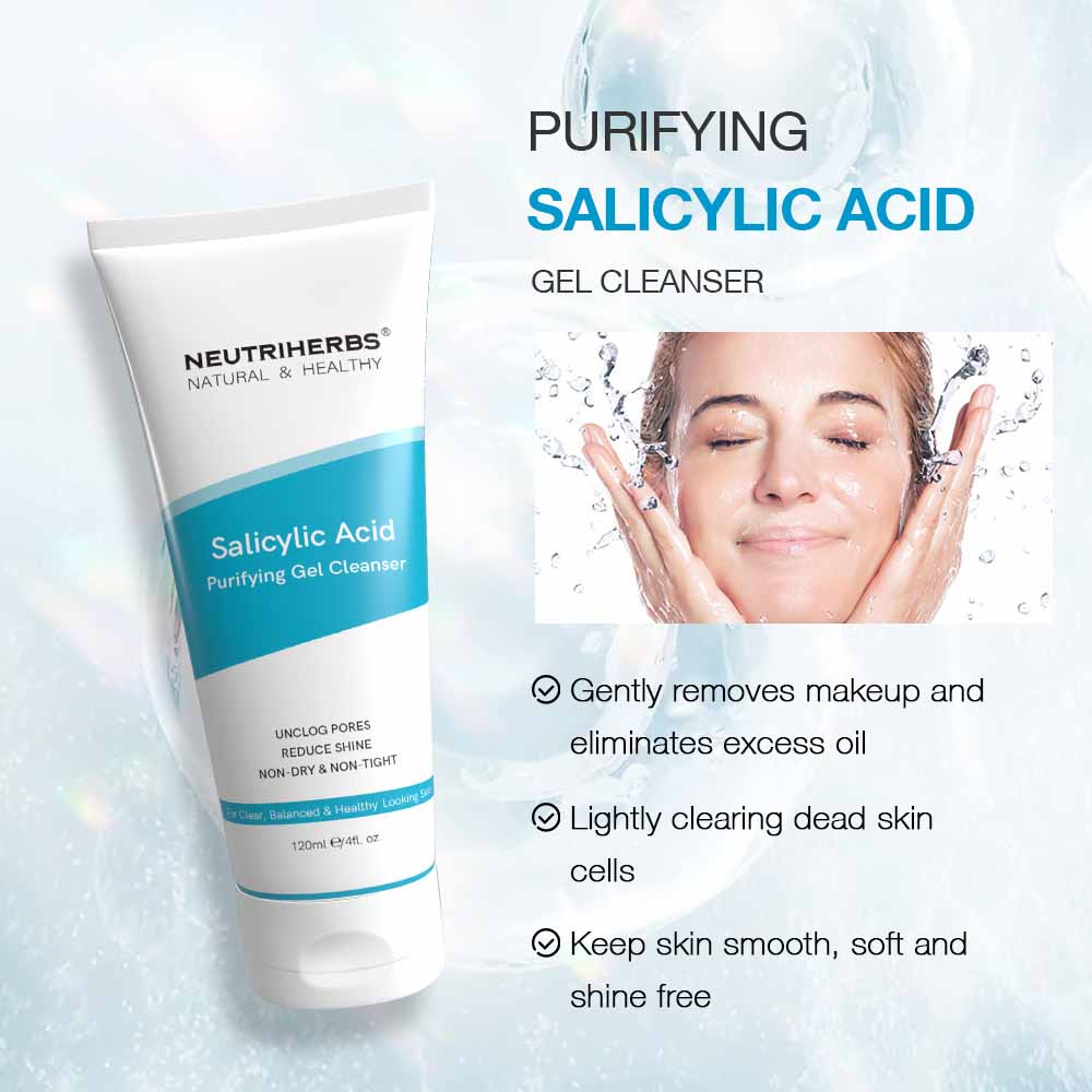 Private Label Salicylic Acid Gel Cleanser For Acne Skin