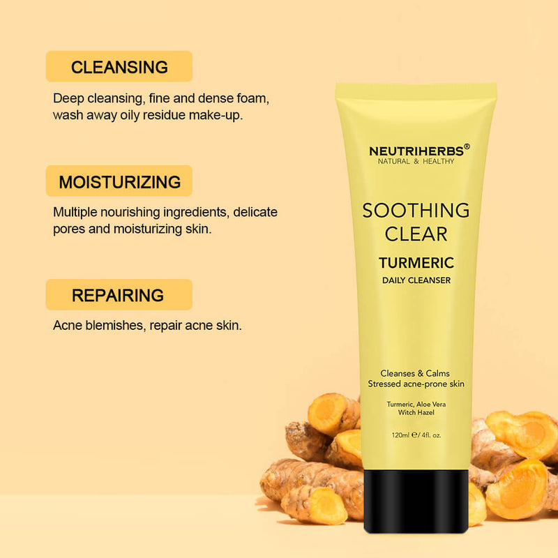 Private label & Wholesale Turmeric Facial Cleanser For Soothing