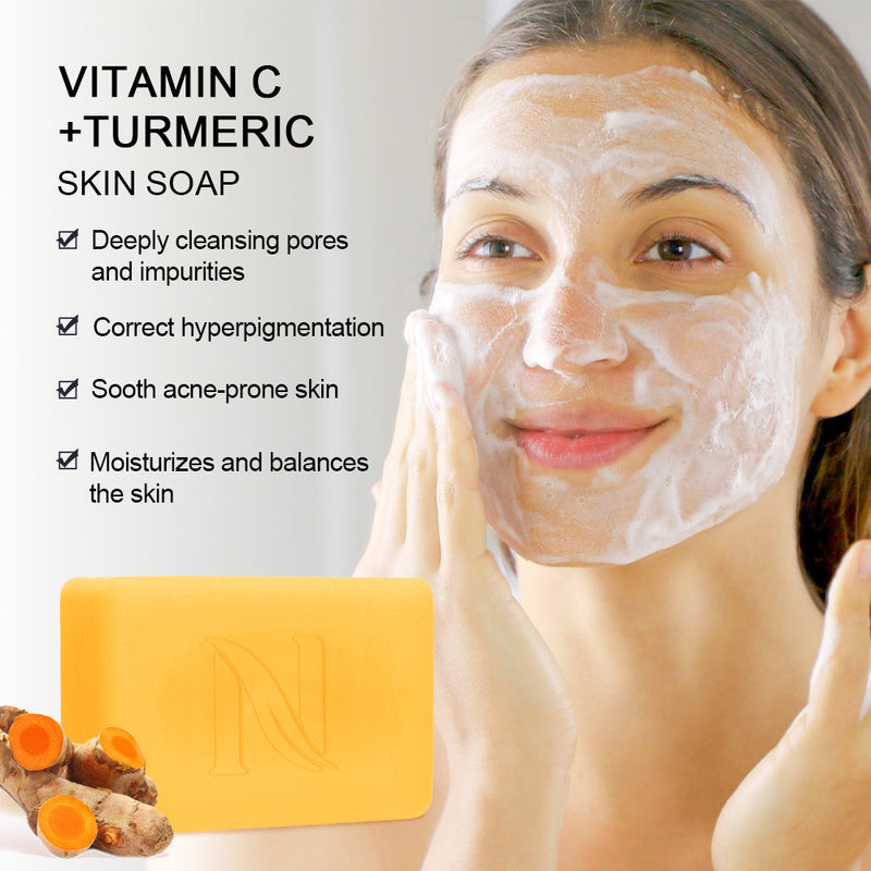 Private label & Wholesale Best Turmeric&Vitamin C Brightening Soap For Dark Spots