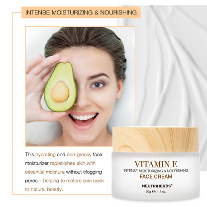 Private Label Vitamin E Intense Moisturizing & Nourishing Face Cream