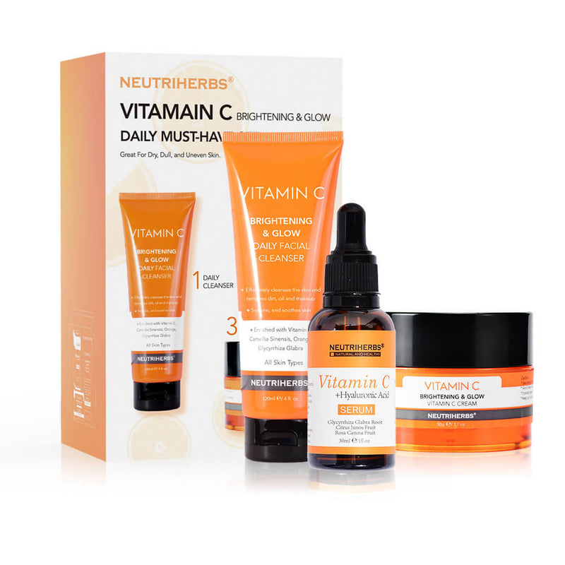 Private Label Vitamin C Brightening and Glowing Skincare Set