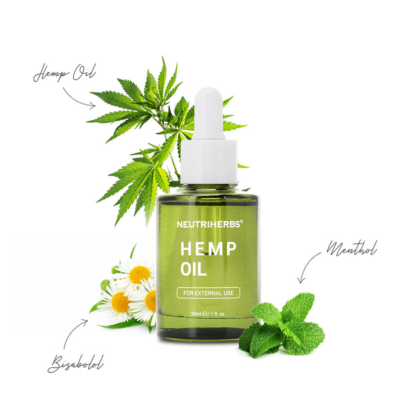  Neutriherbs Hemp Oil enrich with hemp seed oil, lavender oil, menthol, and bisabolol