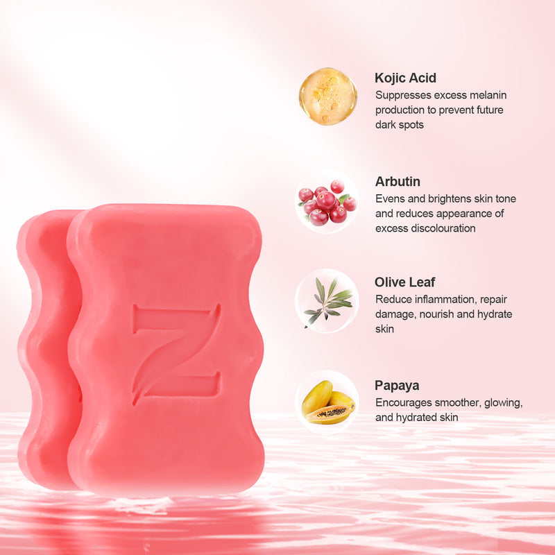 Kojic acid , Arbutin, Olive leaf, Papaya is the best ingredient for kojic acid soap