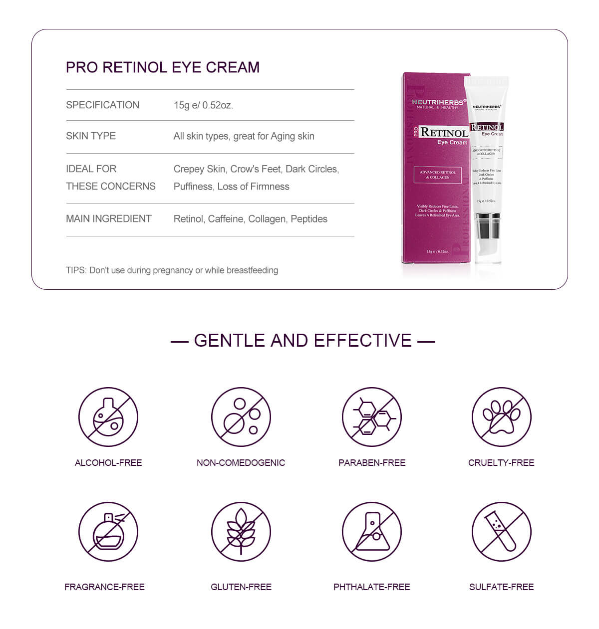 Private Label | Wholesale Pro Advanced Retinol Eye Cream For Repairing